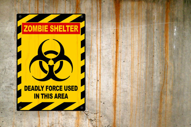 istock Zombie shelter - Deadly force used in this area 1316220354