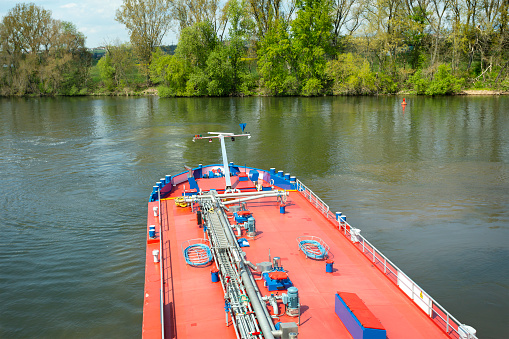 Industrial ship on River Main