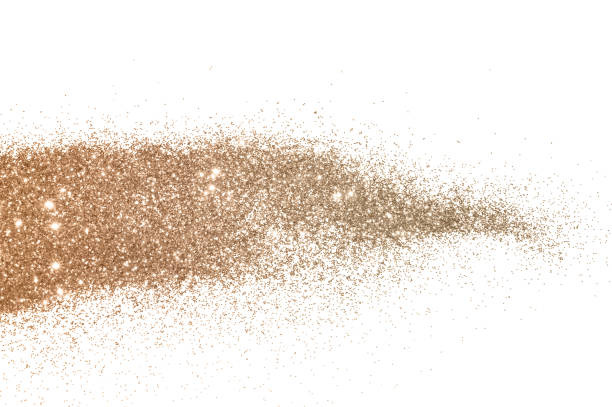 istock Rose gold glitter on white background 1316229098
