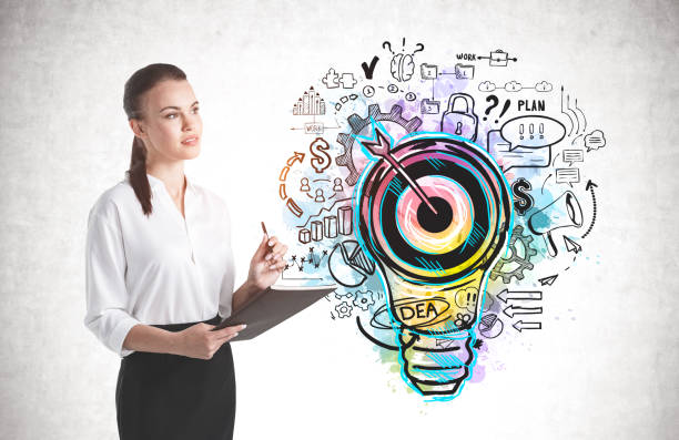 istock Woman with document and her business goal 1316230779