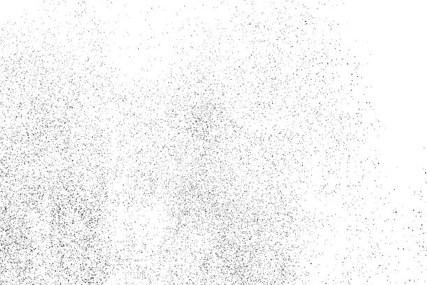 Distressed black texture. Dark grainy texture on white background. Dust overlay textured. Grain noise particles. Rusted white effect. Grunge design elements. Vector illustration, EPS 10.