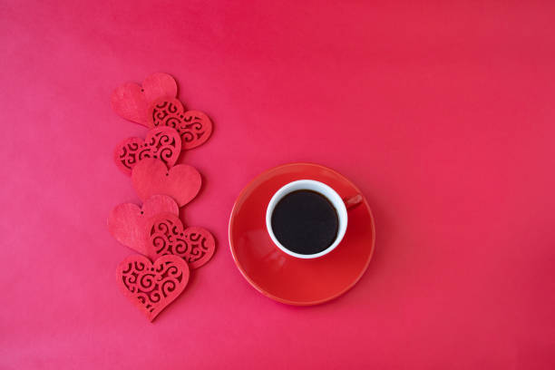 istock coffee and red heart on the red background 1316235197