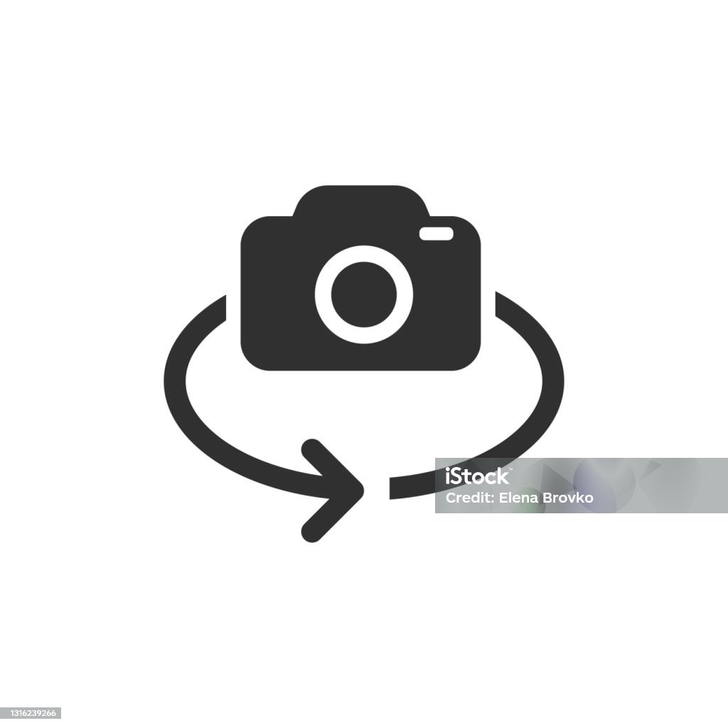 Rotate Camera Modevector Illustration Isolated On White Background ...
