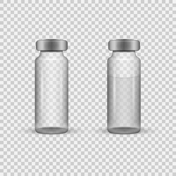 istock Medical glass vials.Vector illustration isolated on white background. 1316239303