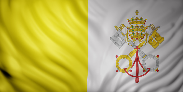 3d rendering of a detailed Vatican flag