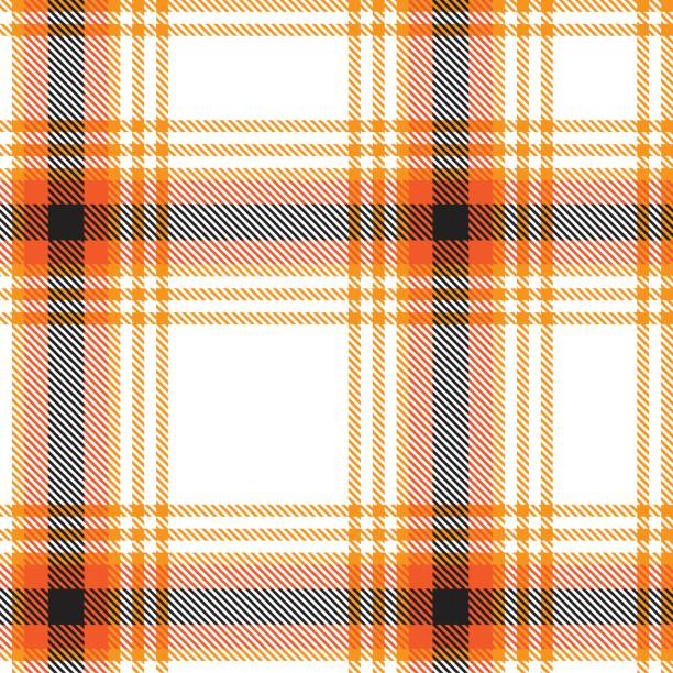 оранжевый ombre plaid текстурированные бесшовные картины - plaid checked scotland scottish culture stock illustrations
