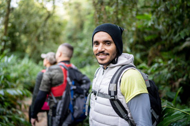 istock Portrait of a man during hiking 1316243362