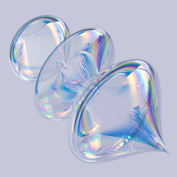 istock Colorful 3d fluid shape holographic gradient, geometric art poster template, dispersion effect glass 3d rendering 1316249078