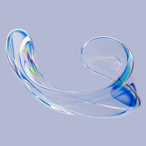 istock Abstract fluid design element, art holographic transparent gradient, modern futuristic poster, dispersion and iridescent effect 3d rendering 1316249475