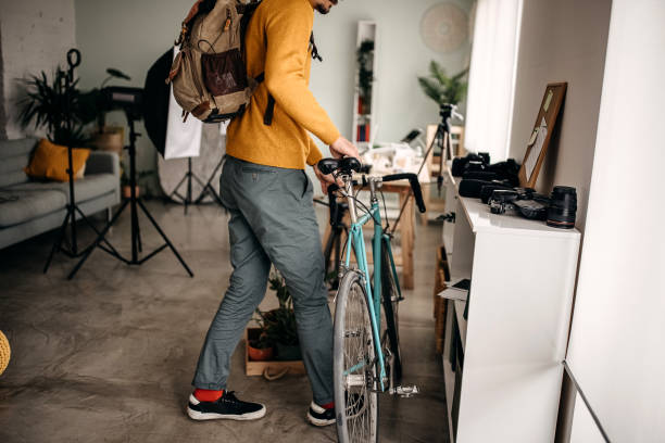 istock The photographer comes to work by bicycle 1316249855