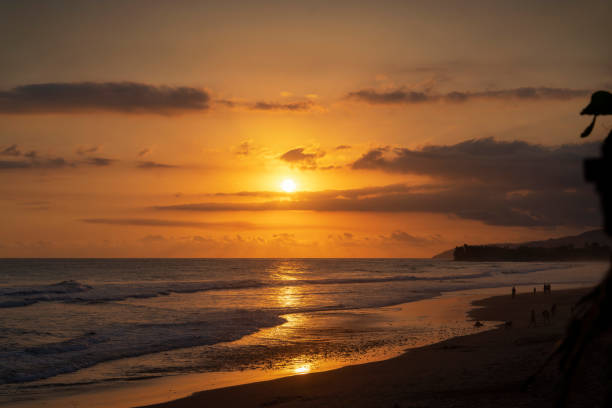 Pacific Ocean in La Libertad, El Salvador, post processed using exposure bracketing
