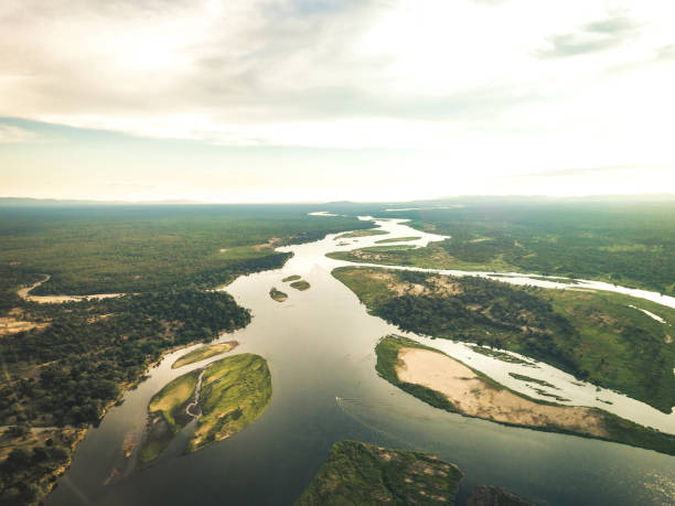 istock aerial view  on the lower zambezi river at sunset hour 1316254856