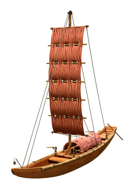 istock 3D illustration Japanese fishing junk on white 1316256668
