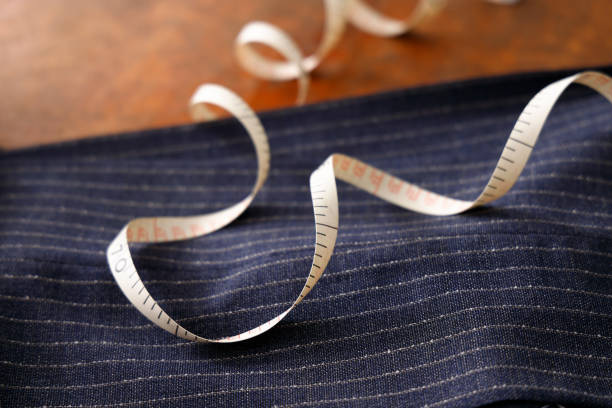 Men's clothing fabric and tape measure tailor image