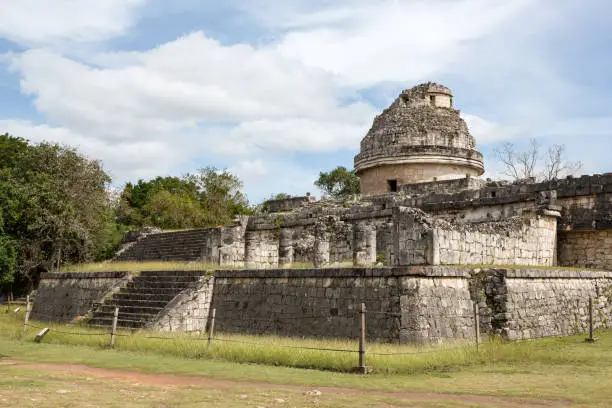 El Caracol, an ancient Mayan observatory building, Chichen-Itza, Yucatan peninsula. Mexico