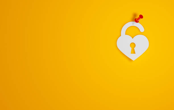 istock Heart Shape Padlock Symbol on Yellow Background 1316265498