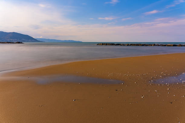 Sea photo taken with long exposure technique