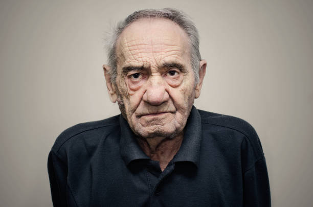 Old man portrait stock photo