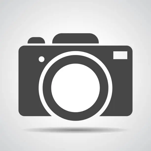 Vector illustration of photo camera icon - vector illustration