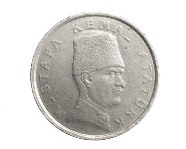 istock Turkey one hundred thousand lira coin on white isolated background 1316280543
