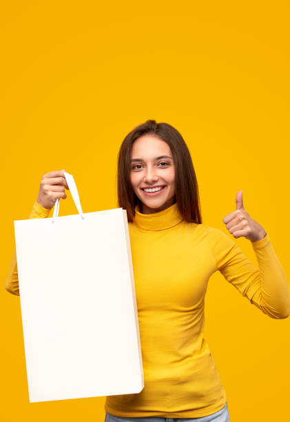 istock Young woman approving good shopping 1316282224