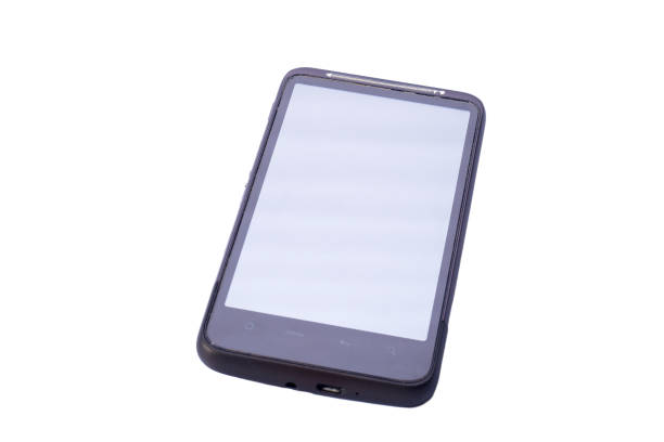 istock The old mobile phone is out of date. Touch screen. Light background 1316284449