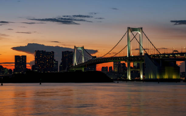 istock Tokyo skylines with Rainbow bridge at sunset. Japan. 1316287490