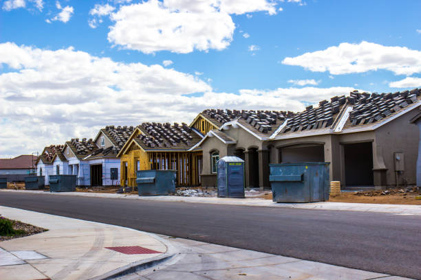 istock Row Of New Homes Under Construction 1316287770