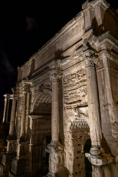 istock Arch of Septimius Severus at Night in Rome 1316296798