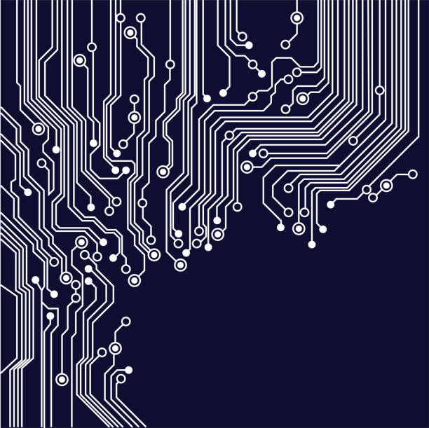 электричество иллюстрация платы абстрактный фоновый вектор - circuit board abstract boarding technology stock illustrations