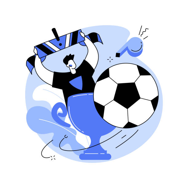 サッカーの抽象的な概念ベクトルのイラスト。 - fan sport university football点のイラスト素材／クリップアート素材／マンガ素材／アイコン素材