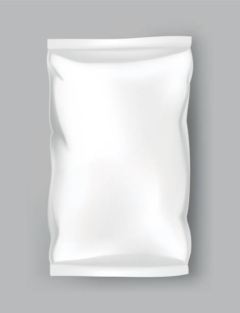istock Packaging mockup or pouch template. Realistic glossy blank of doy pack, chip snacks, candy pack or cosmetic product package. Plastic pack template ready for branding 1316301752