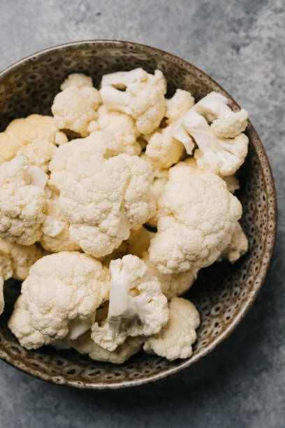 istock Overhead photo of fresh raw cauliflower florets 1316302200