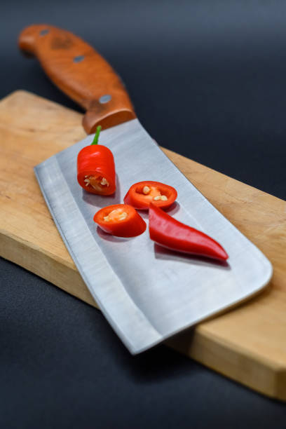 Sliced pepper stock photo