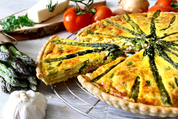 istock Delicious asparagus and bacon quiche 1316308501
