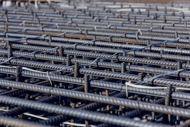 istock Construction rebar steel work reinforcement. Reinforcements steel bars stack. Close up steel construction rebar. Brand new armature. 1316309345