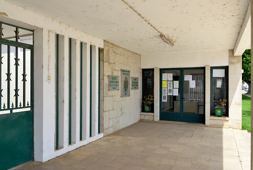 Sainte Therese primary school building in Joal Fadiouth, Senegal,