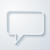 istock Speech bubble. Icon with paper cut effect on blank background 1316311781