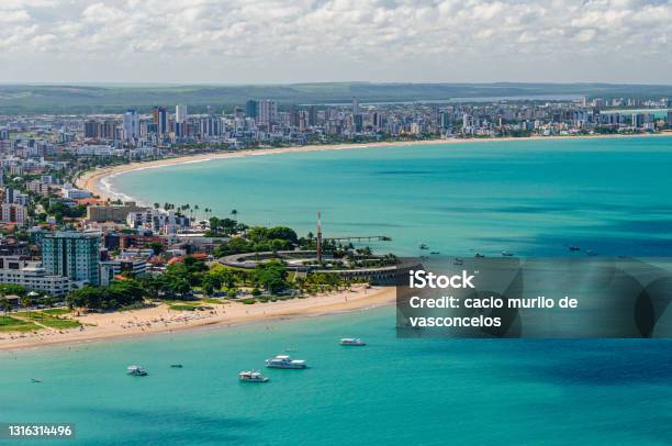 Joao Pessoa Paraiba Brazil On March 19 2009 Aerial View Of The City Showing The Beaches Of Tambau And Manaira Stock Photo - Download Image Now