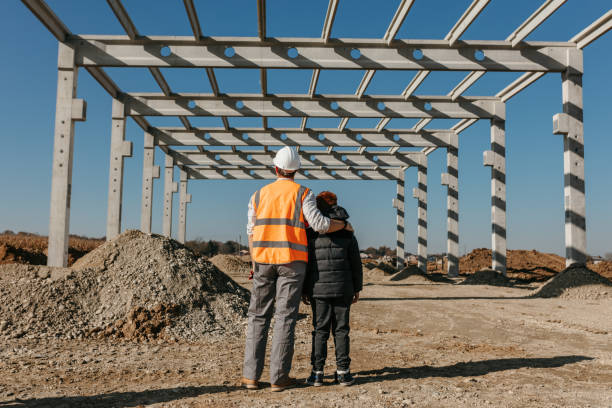istock Father and son at the construction site 1316316655