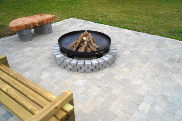 istock Iron fire pit with firewood in a garden 1316325418