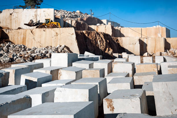 istock Marble mining with heavy machinery. Stock Photo 1316332410