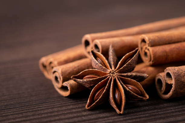 istock Anise star and cinnamon sticks on brown wooden table 1316333173