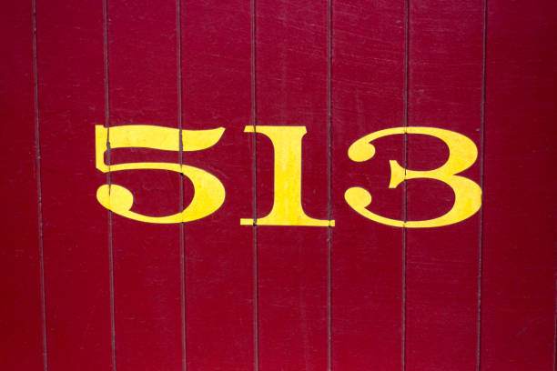 Number 513 on Vibrant Red Background