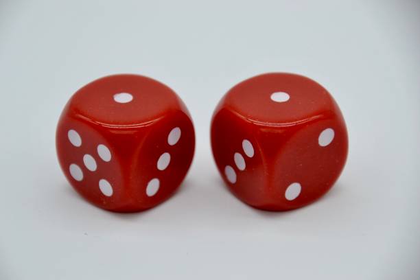 istock Two red casino dice in a studio shot showing double one or snake eyes as its known 1316357161