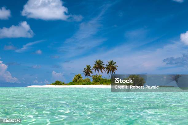 Mini Island Micro Paradise Stock Photo - Download Image Now - Island, Desert Island, Small