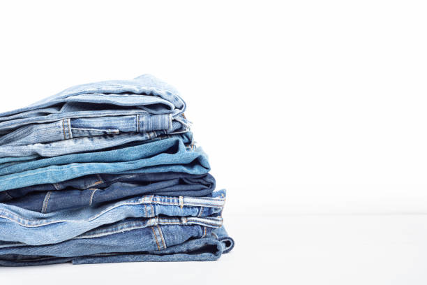 istock Abstract background with old denim. Recycling old jeans 1316370130