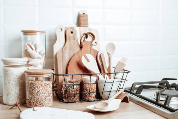 istock Eco friendly kitchen utensils and decoration, sustainable ethical lifestyle, zero waste storage 1316370181