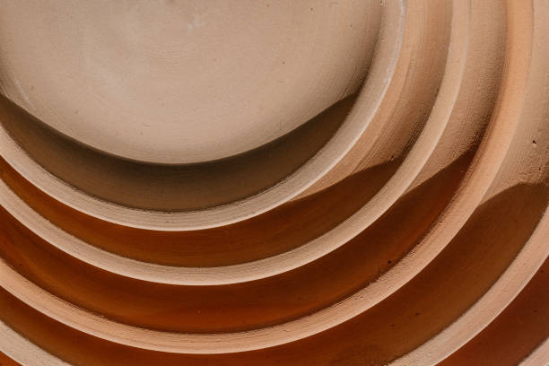istock Abstract background and texture of terracotta plates. 1316370366