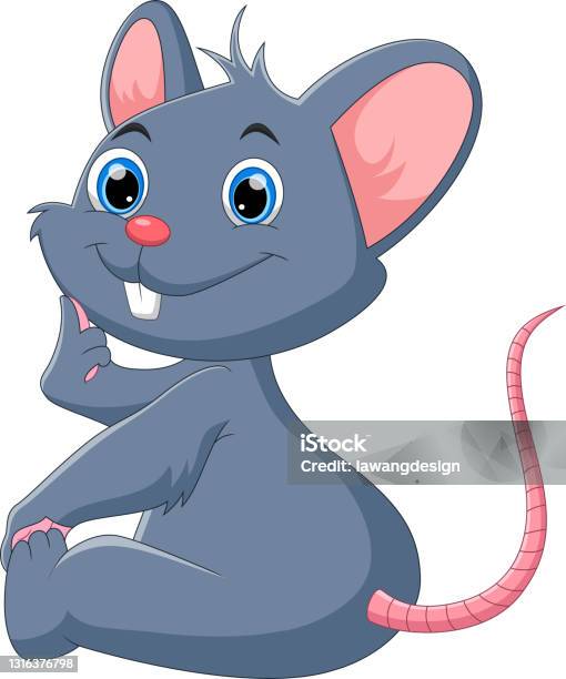 Cartoon Mouse Posing Sitting Stock Illustration - Download Image Now -  Animal, Animal Wildlife, Art - iStock